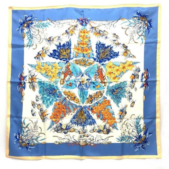 Hermes Accessories - Auth HERMES Pythagore Pythagoras Carre90 Scarf